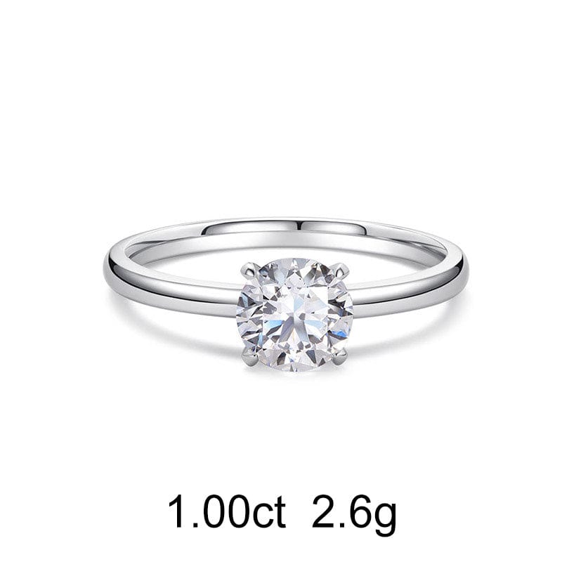 圆形单颗钻石戒指（1克拉）