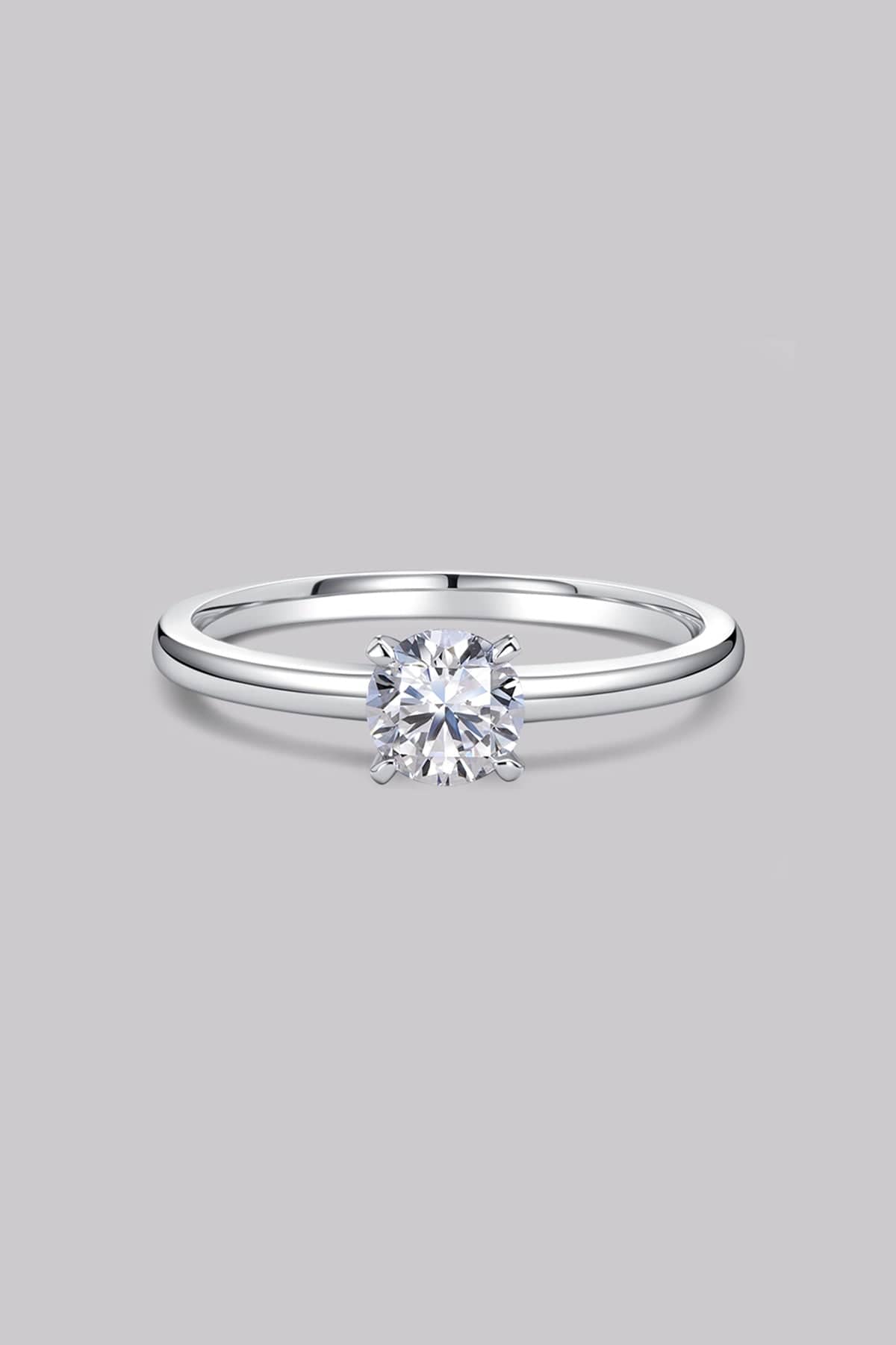 Solitaire Round Diamond Ring (0.50ct) - APM Monaco