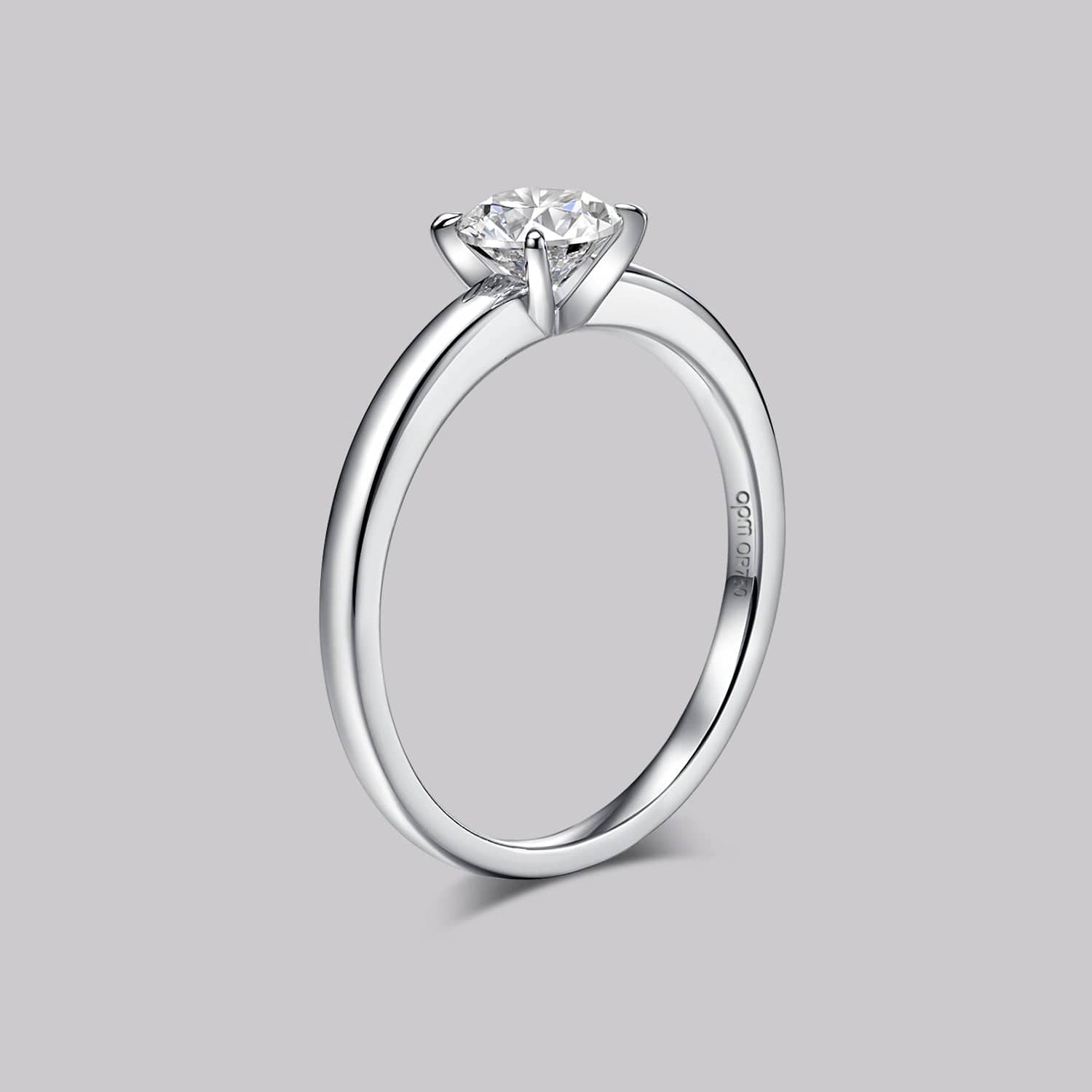 Solitaire Round Diamond Ring (0.50ct) - APM Monaco