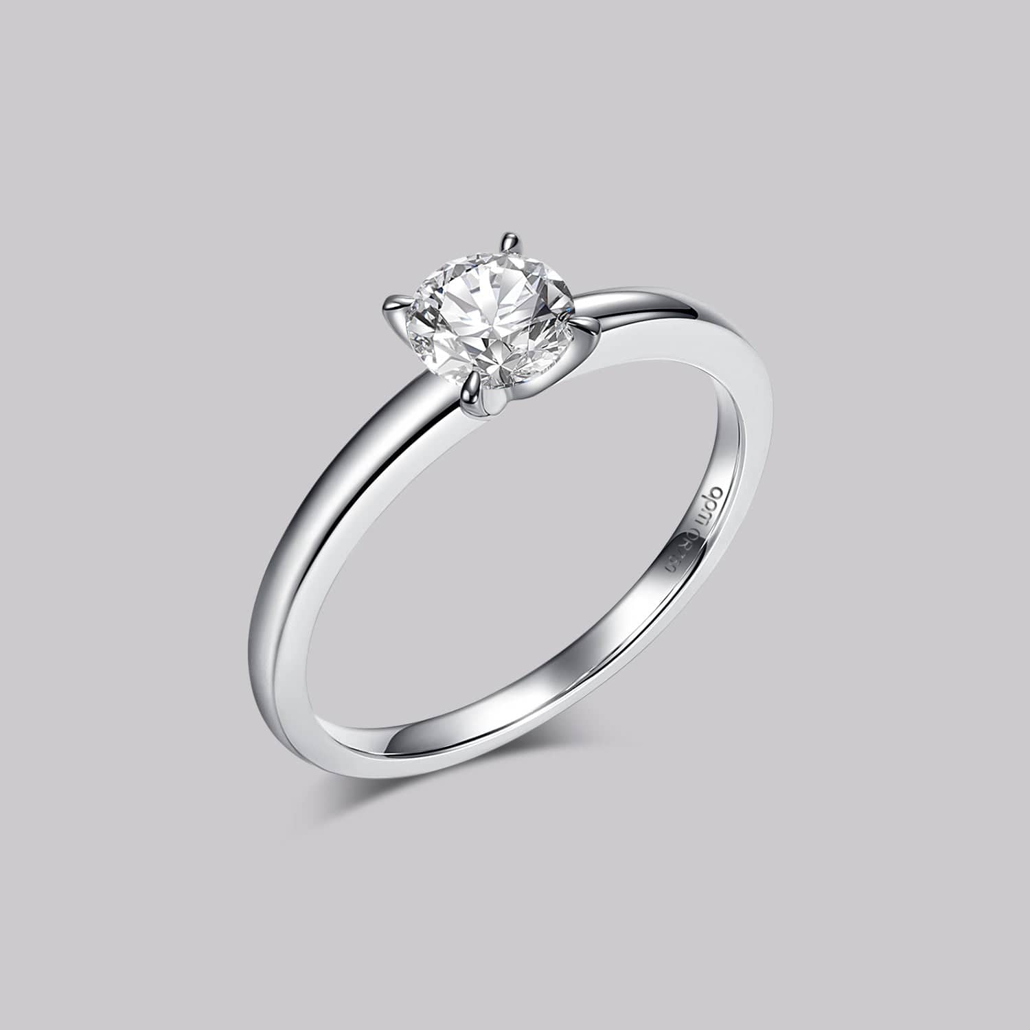 Solitaire Round Diamond Ring (0.50ct) - APM Monaco