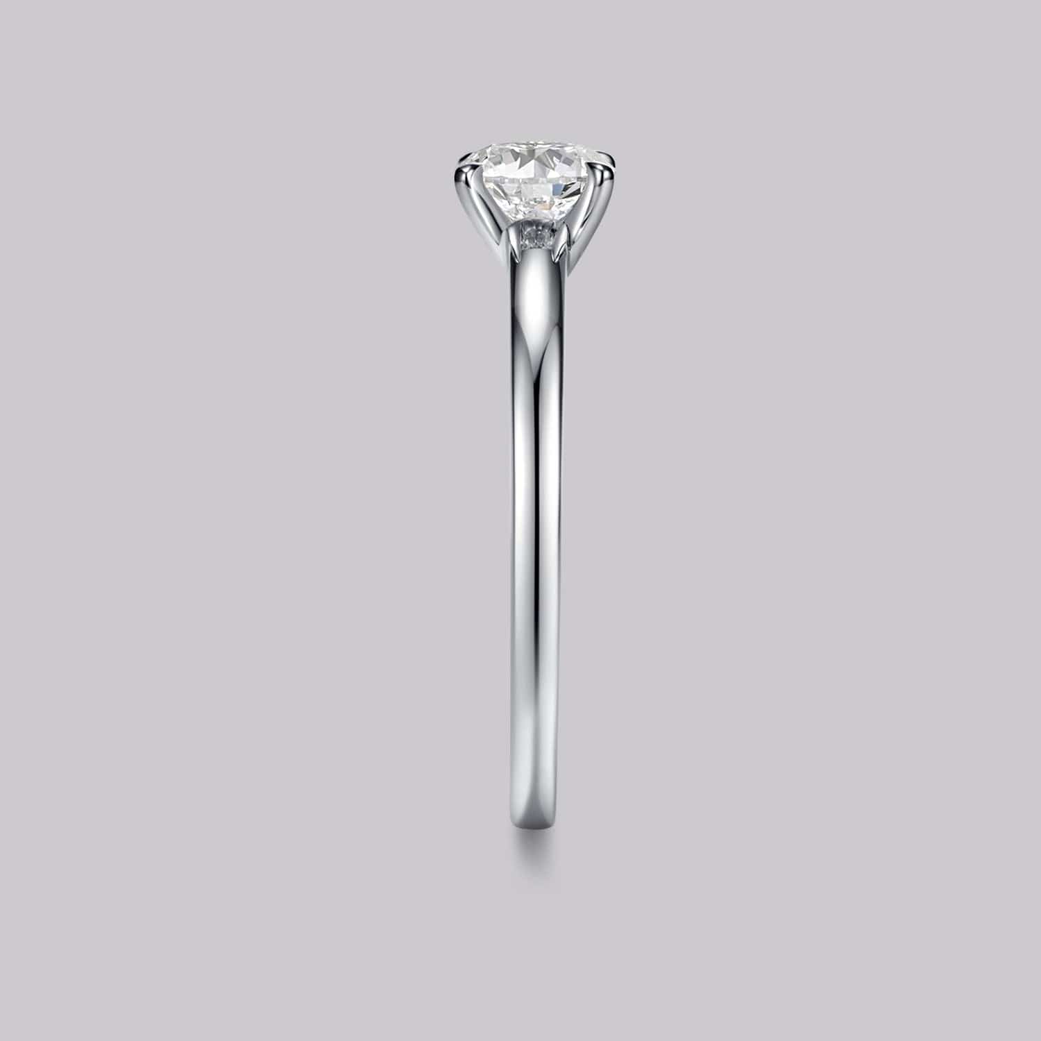 Solitaire Round Diamond Ring (0.50ct) - APM Monaco