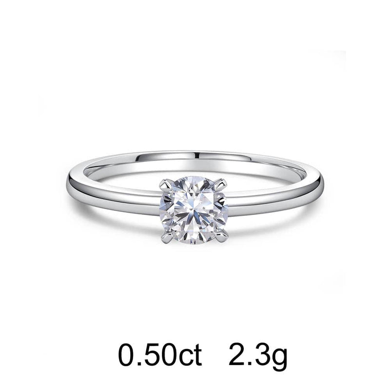 圆形单颗钻石戒指（0.50克拉）