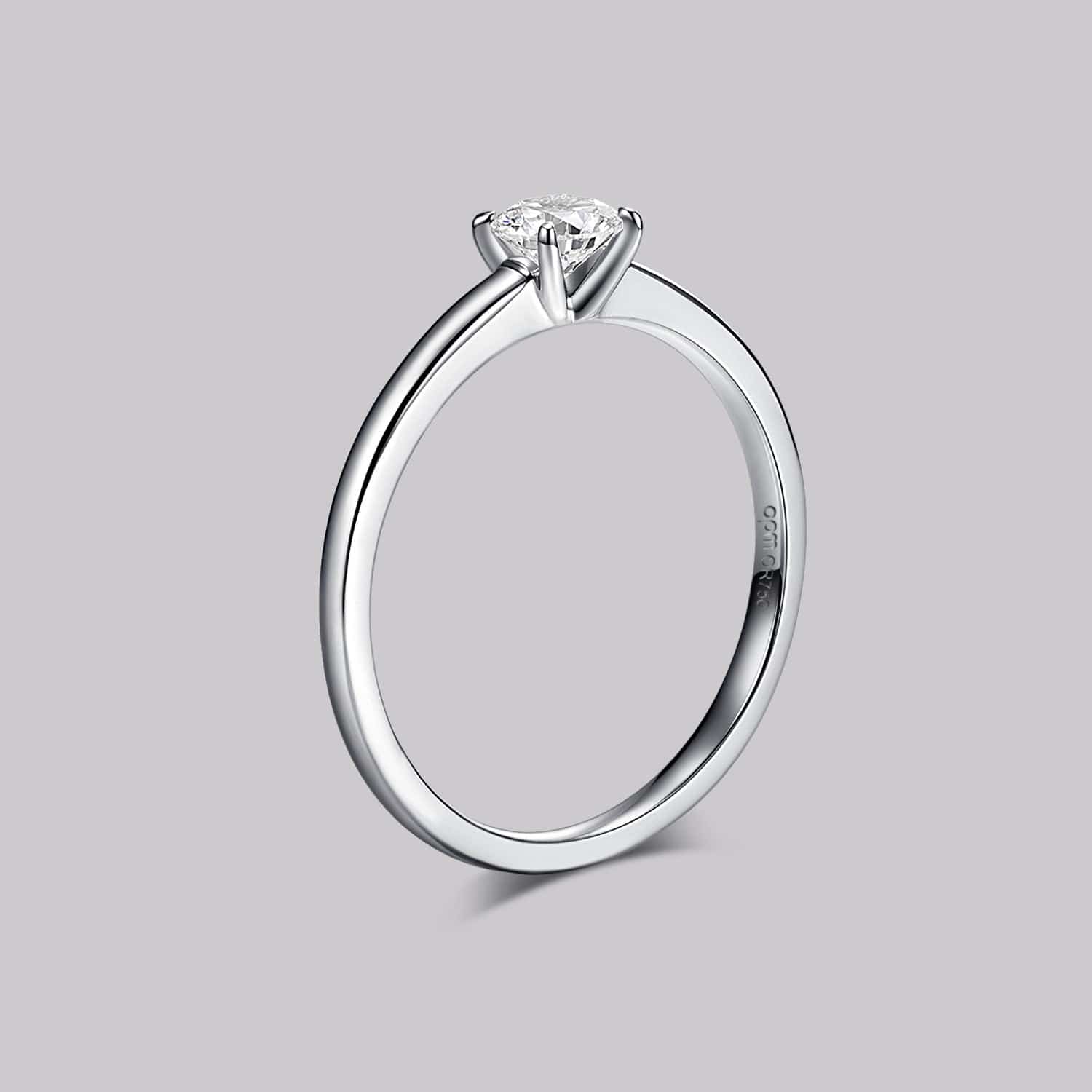 Solitaire Round Diamond Ring (0.25ct) - APM Monaco