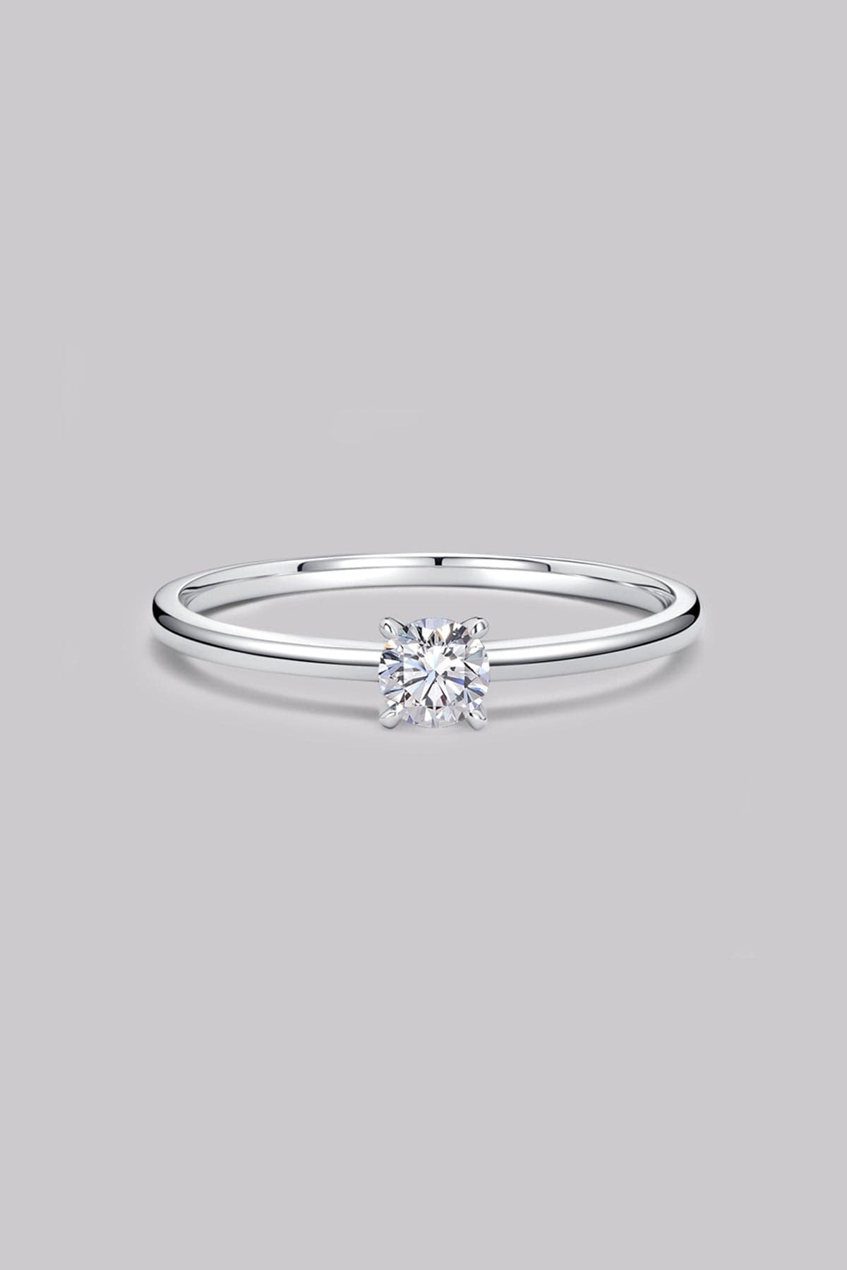 Solitaire Round Diamond Ring (0.25ct) - APM Monaco