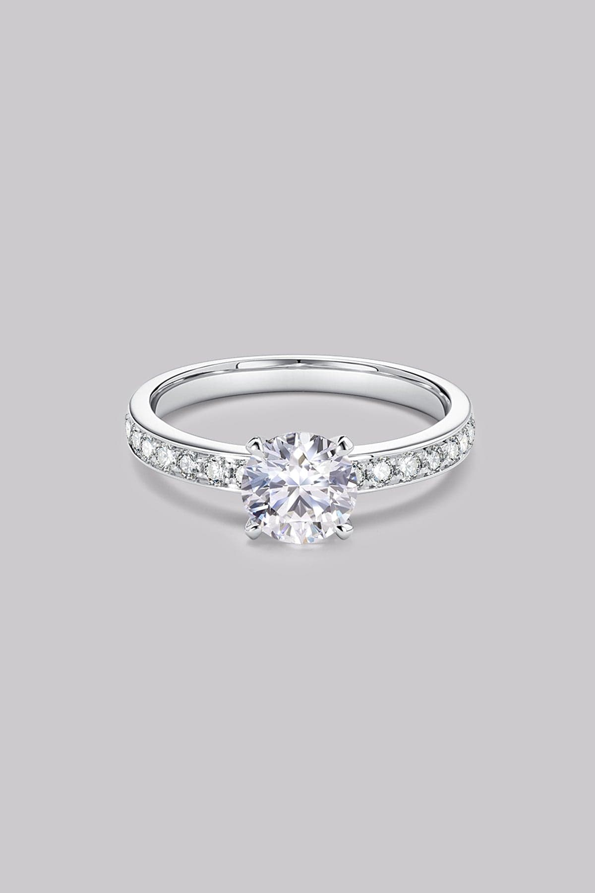 Pavé Round Diamond Ring (1.32ct) - APM Monaco