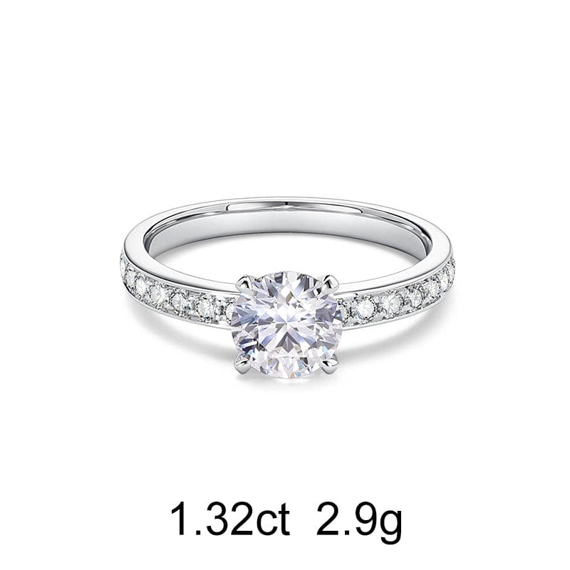 圆形钻石密镶戒指（1.32克拉）