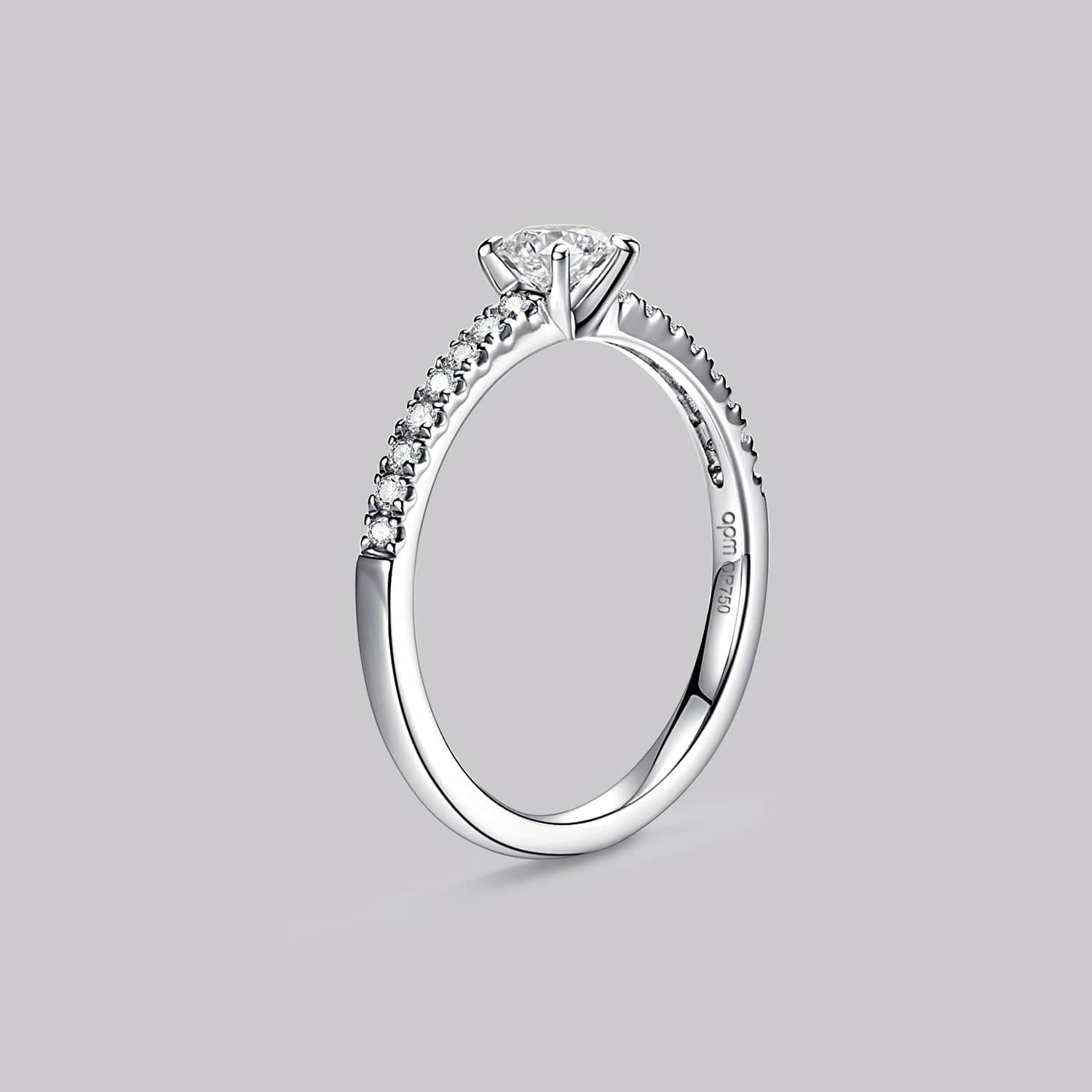 Pavé Round Diamond Ring (0.39ct) - APM Monaco