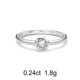 圆形钻石白金戒指（0.24克拉）