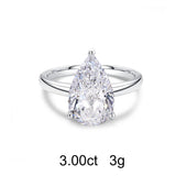 Solitaire Pear Diamond Ring (3ct)