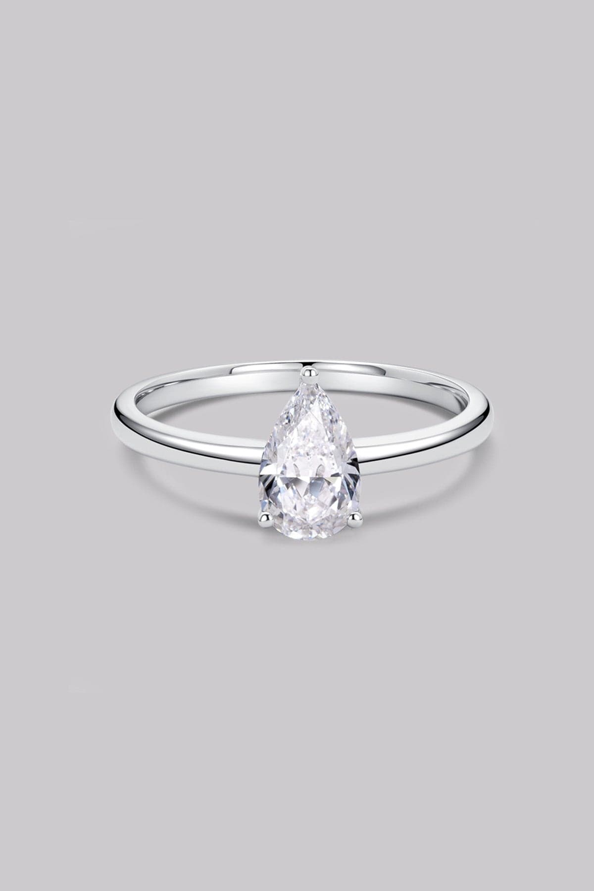 Solitaire Pear Diamond Ring (1ct) - APM Monaco