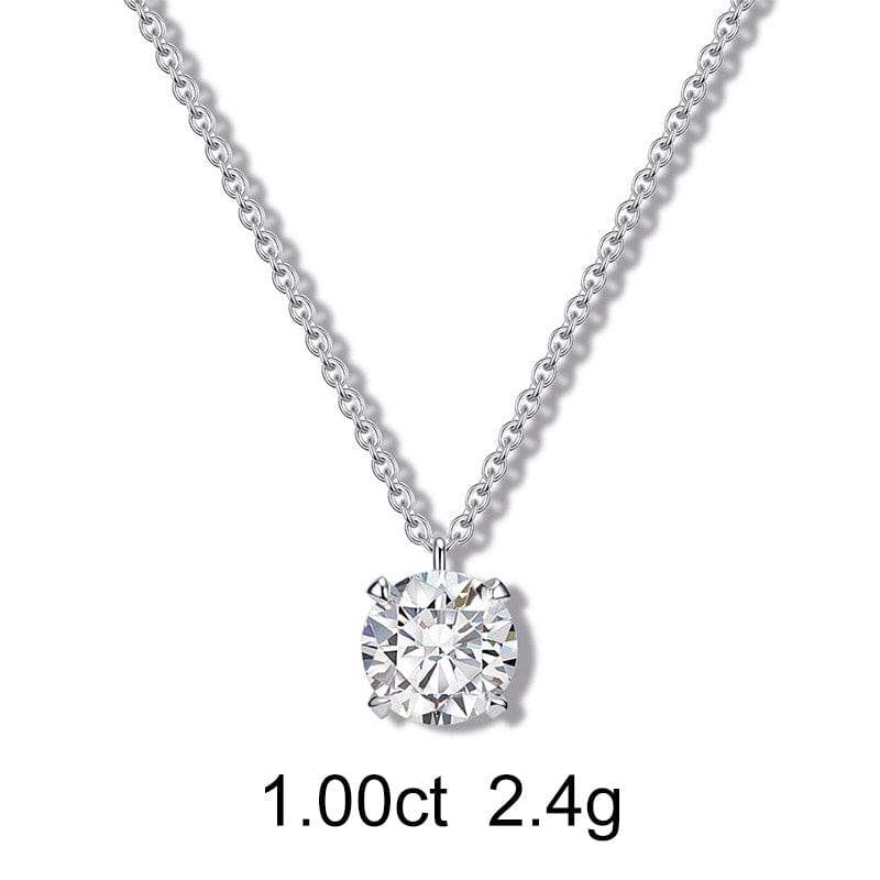 Solitaire Round Diamond Necklace (1ct)