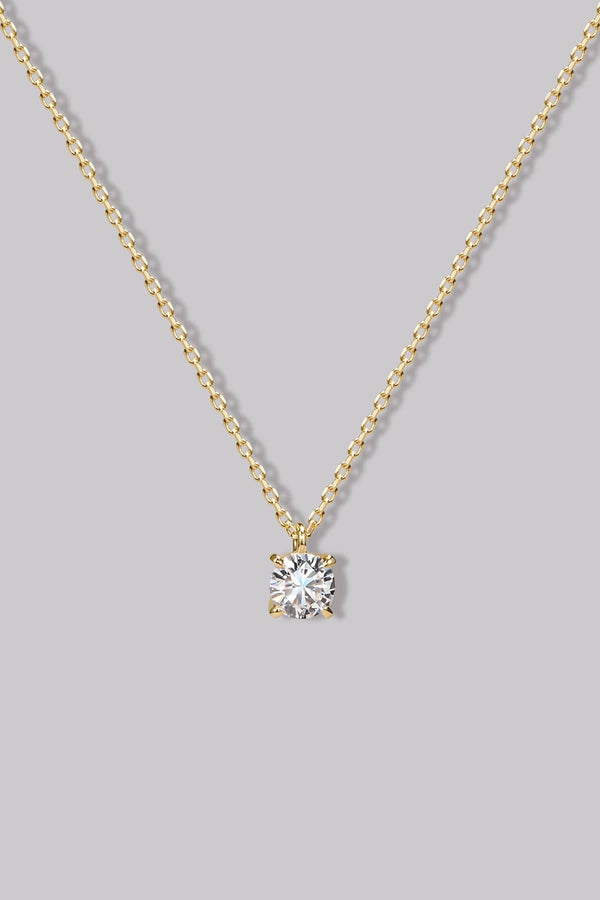Solitaire Round Diamond Necklace (0.25ct)