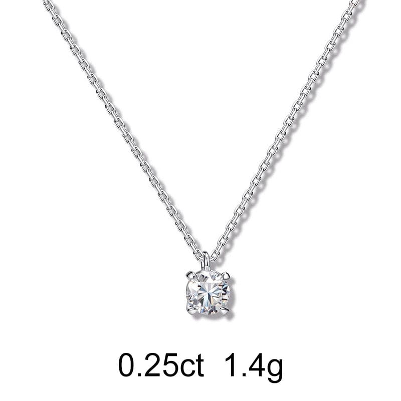 Solitaire Round Diamond Necklace (0.25ct) - APM Monaco