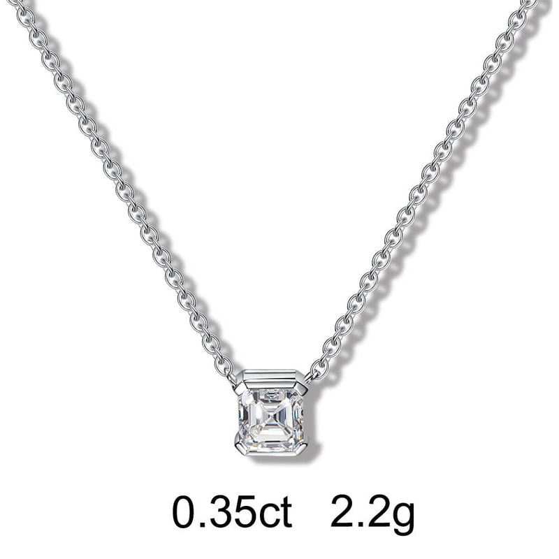 Asscher Diamond Necklace (0.35ct)