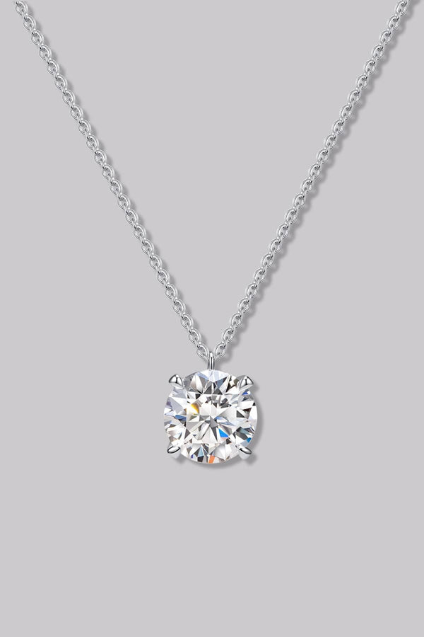 Solitaire Round Diamond Necklace (2ct)