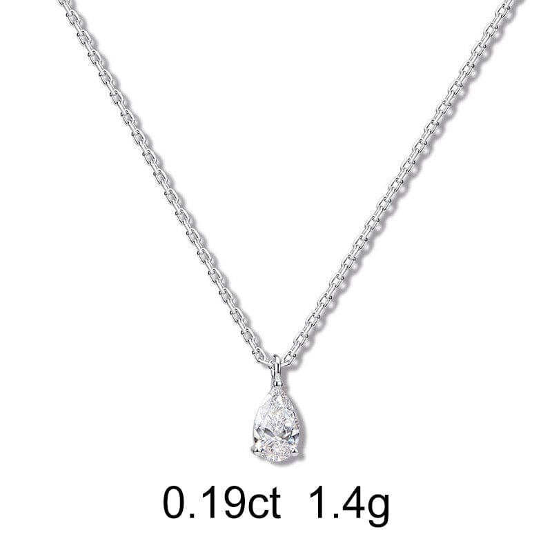 Solitaire Pear Diamond Necklace (0.19ct) - APM Monaco