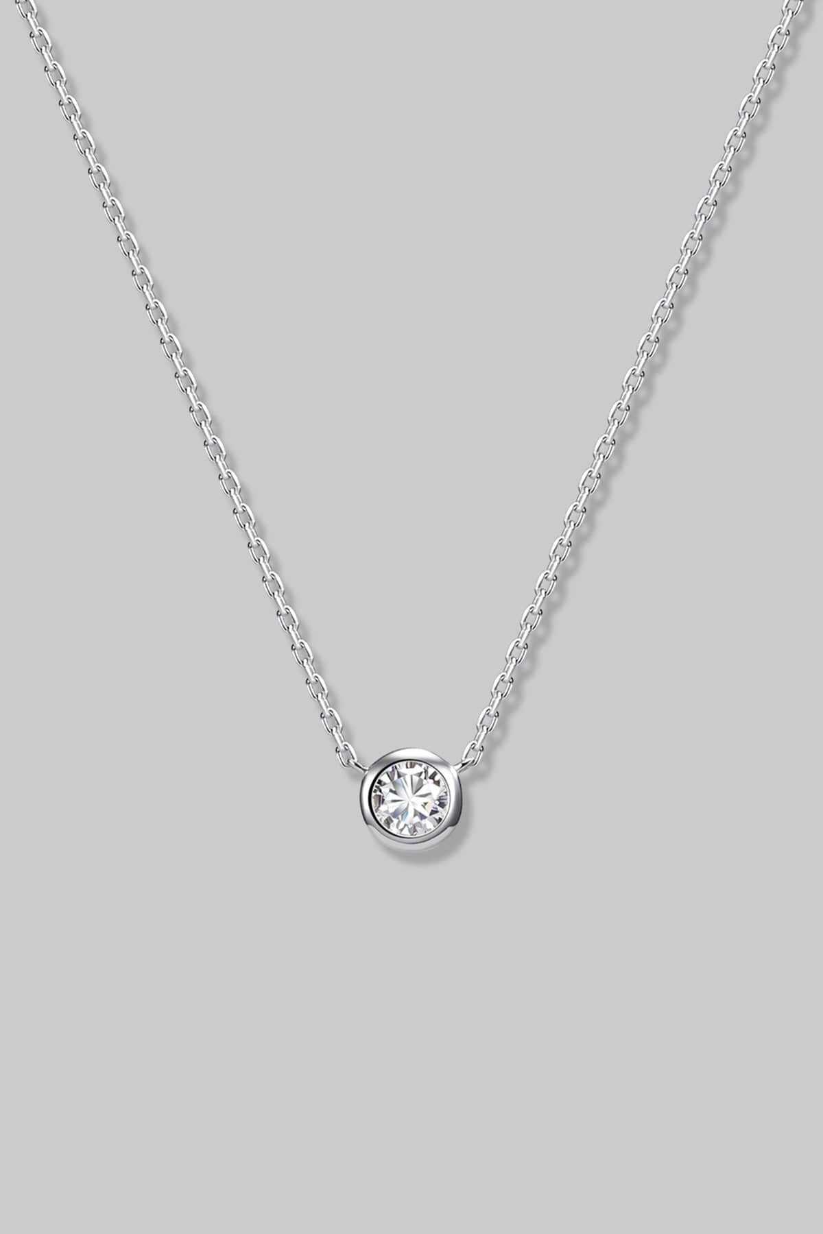 Round Diamond Necklace (0.14ct) - APM Monaco