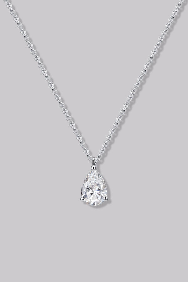 Solitaire Pear Diamond Necklace (0.70ct)