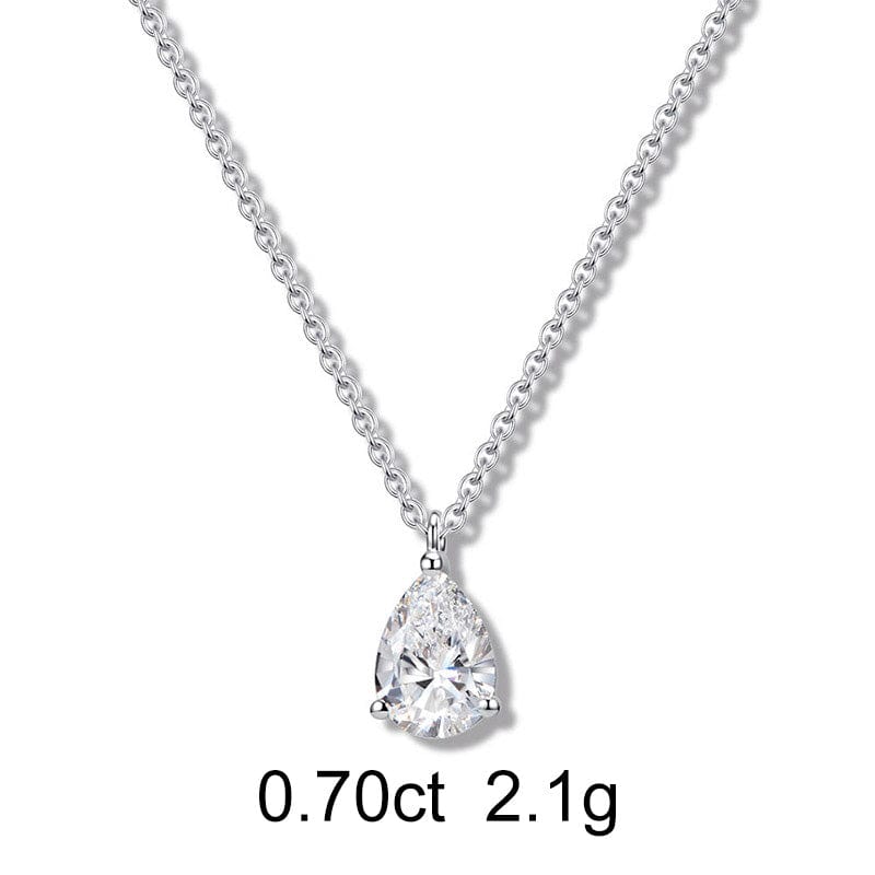 Solitaire Pear Diamond Necklace (0.70ct) - APM Monaco