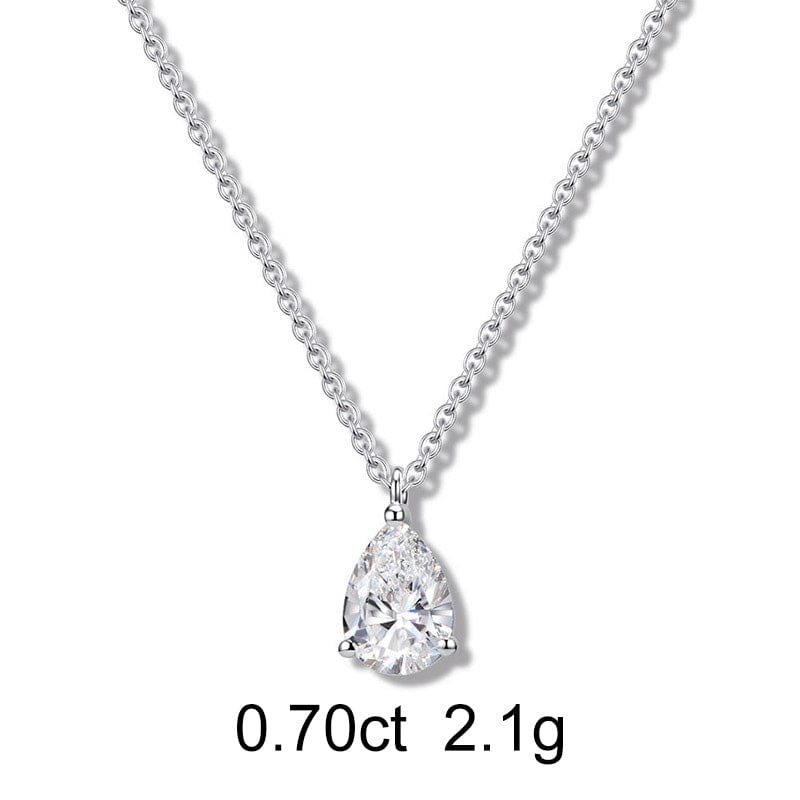 Solitaire Pear Diamond Necklace (0.70ct)