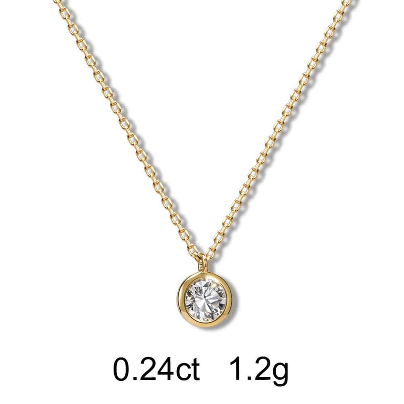 Round Diamond Necklace (0.24ct)