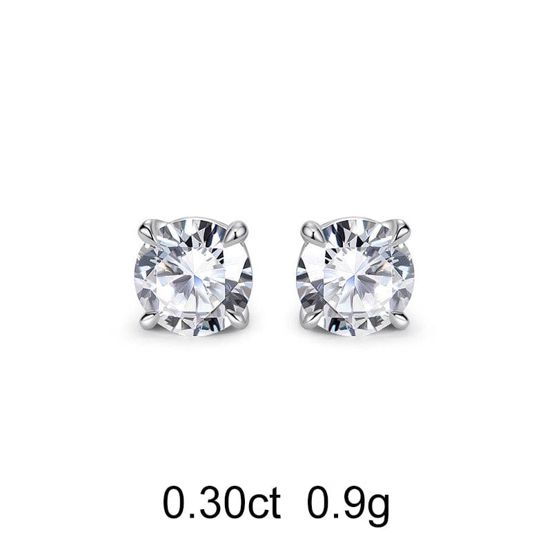 Round Diamond Stud Earrings (0.30ct) - APM Monaco