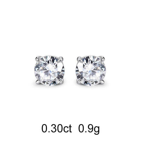 Round Diamond Stud Earrings (0.30ct)