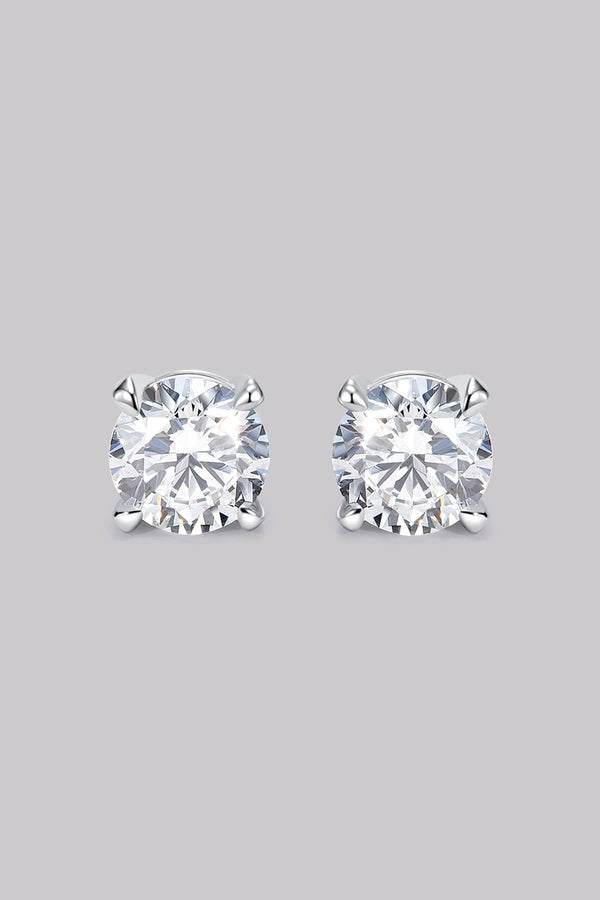Round Diamond Stud Earrings (1ct)