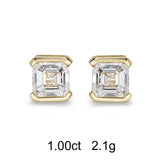 Asscher Diamond Stud Earrings (1ct)
