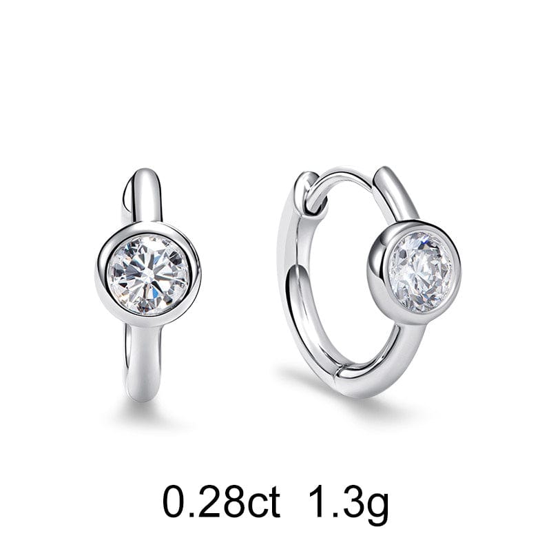 Round Diamond Huggie Earrings (0.28ct) - APM Monaco