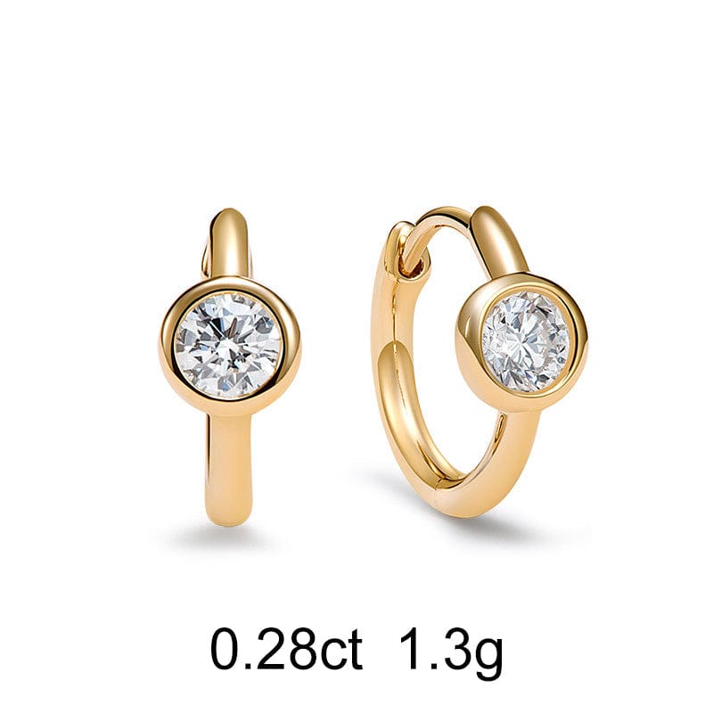 Round Diamond Huggie Earrings (0.28ct) - APM Monaco