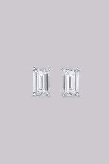 Emerald Diamond Stud Earrings (0.60ct)