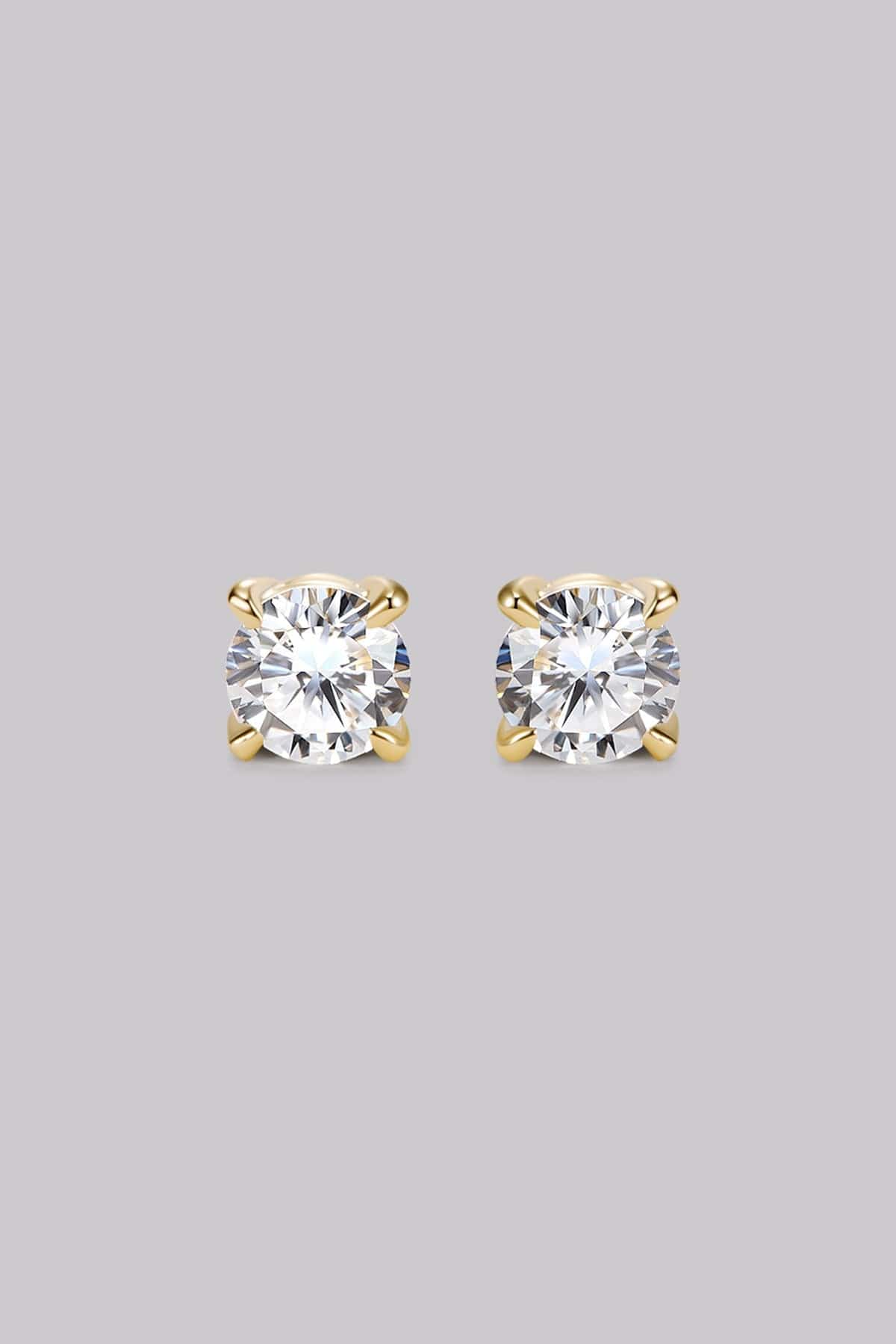 Round Diamond Stud Earrings (0.20ct) - APM Monaco