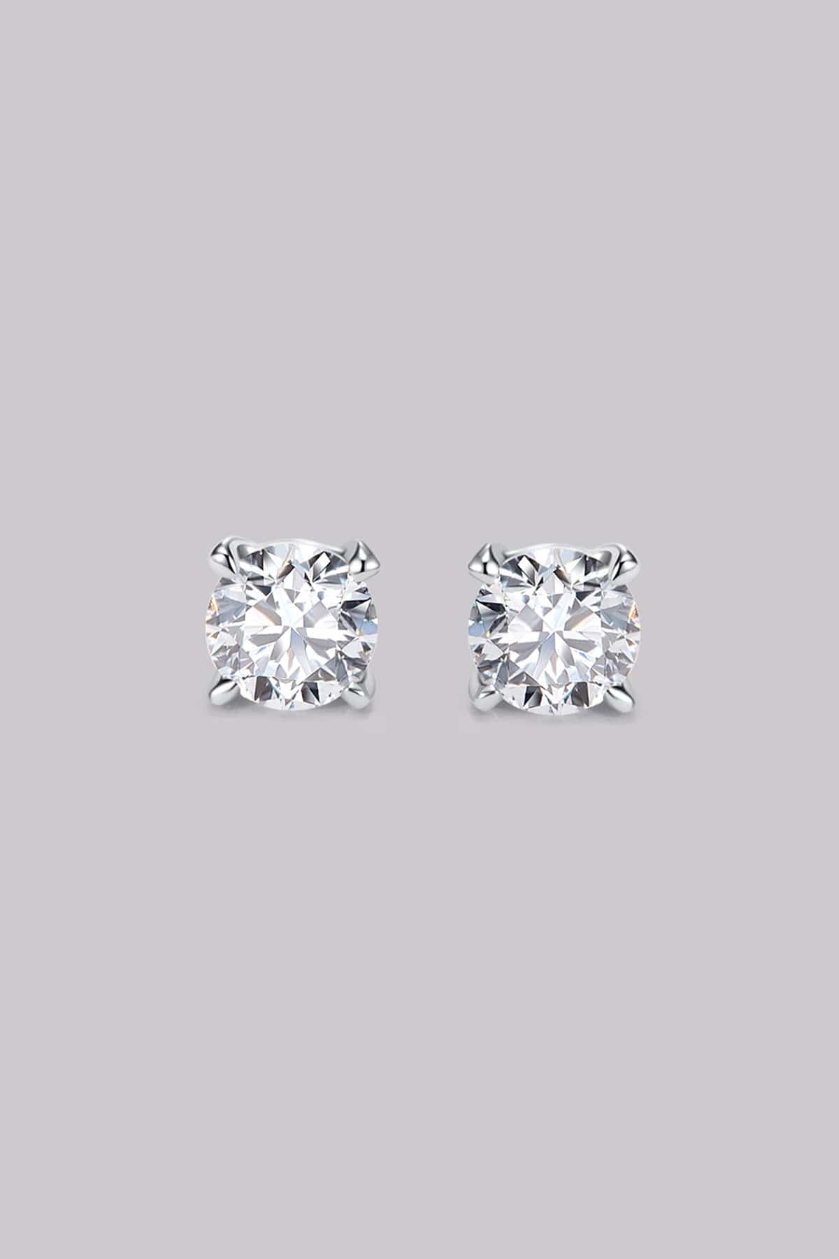 Round Diamond Stud Earrings (0.20ct) - APM Monaco