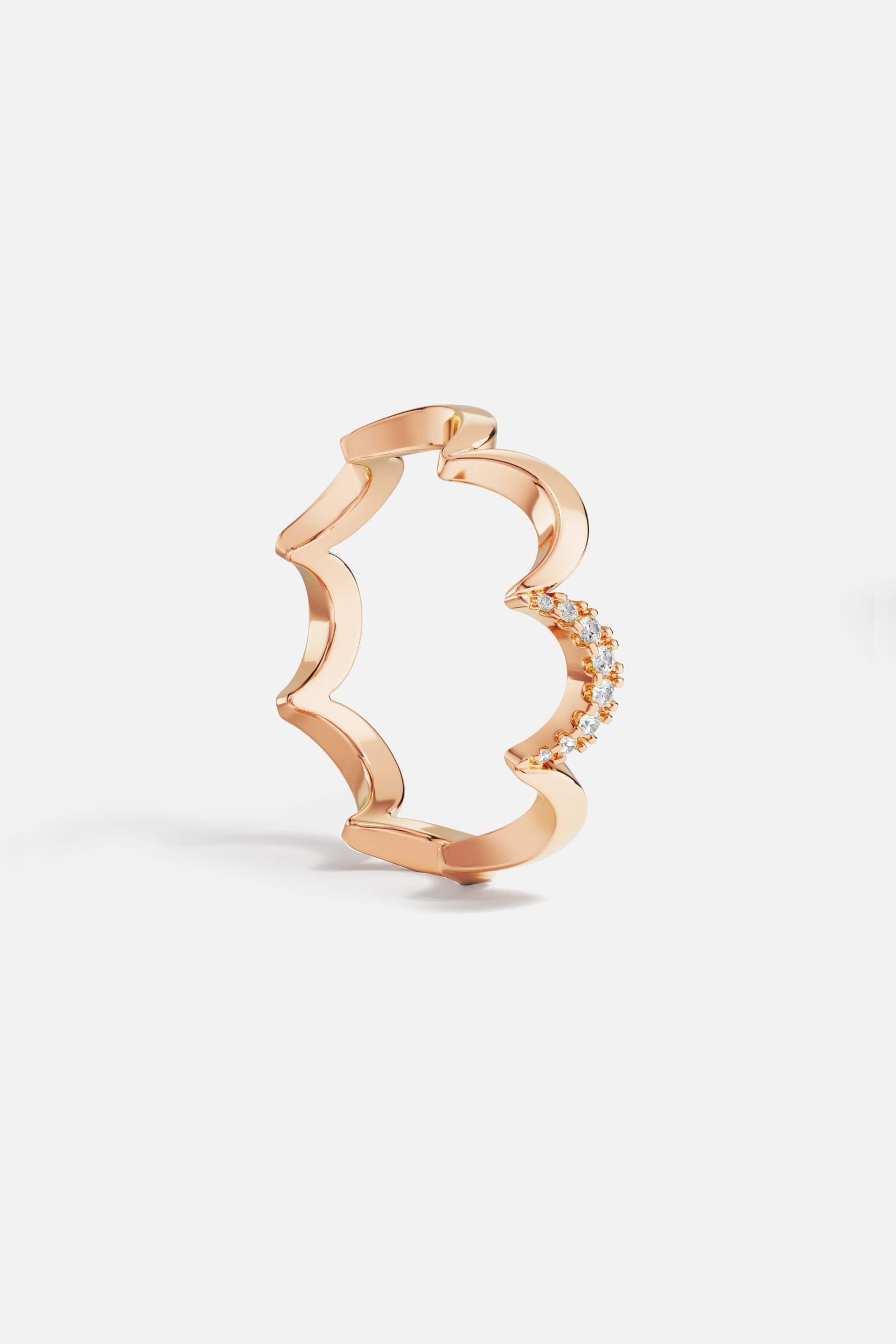 Wavy Rose Gold Ring