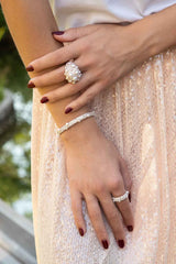 Pavé Bangle with Pearls