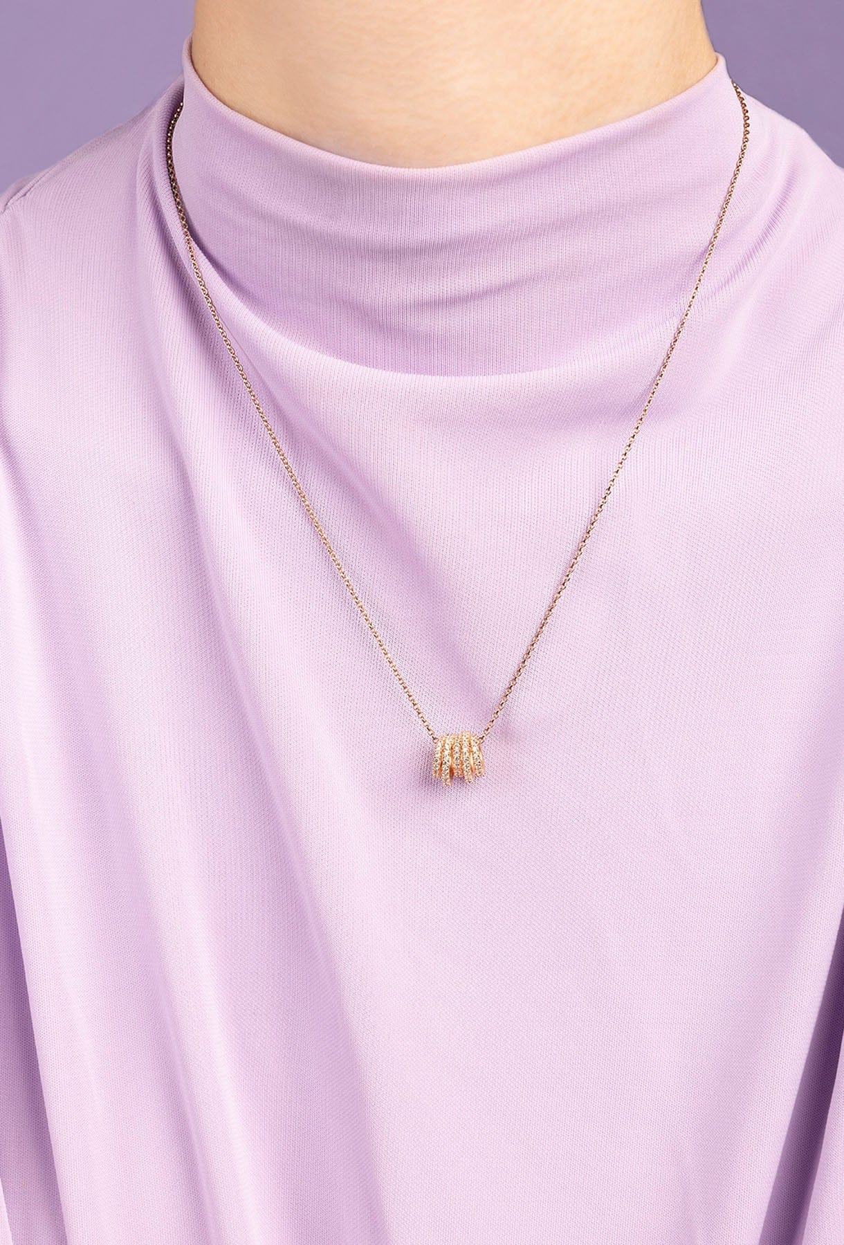 White hoop Adjustable Necklace | APM Monaco