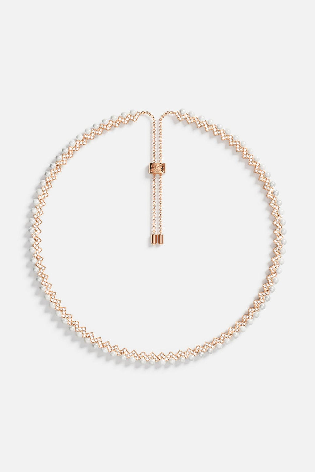 Up and Down Adjustable Necklace with Pearls | APM Monaco