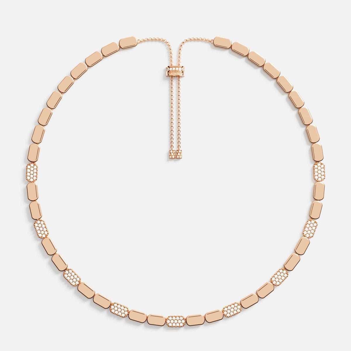 APM Monaco 18ct Rose Gold-Plated Alloy and Cubic Zirconia Necklace