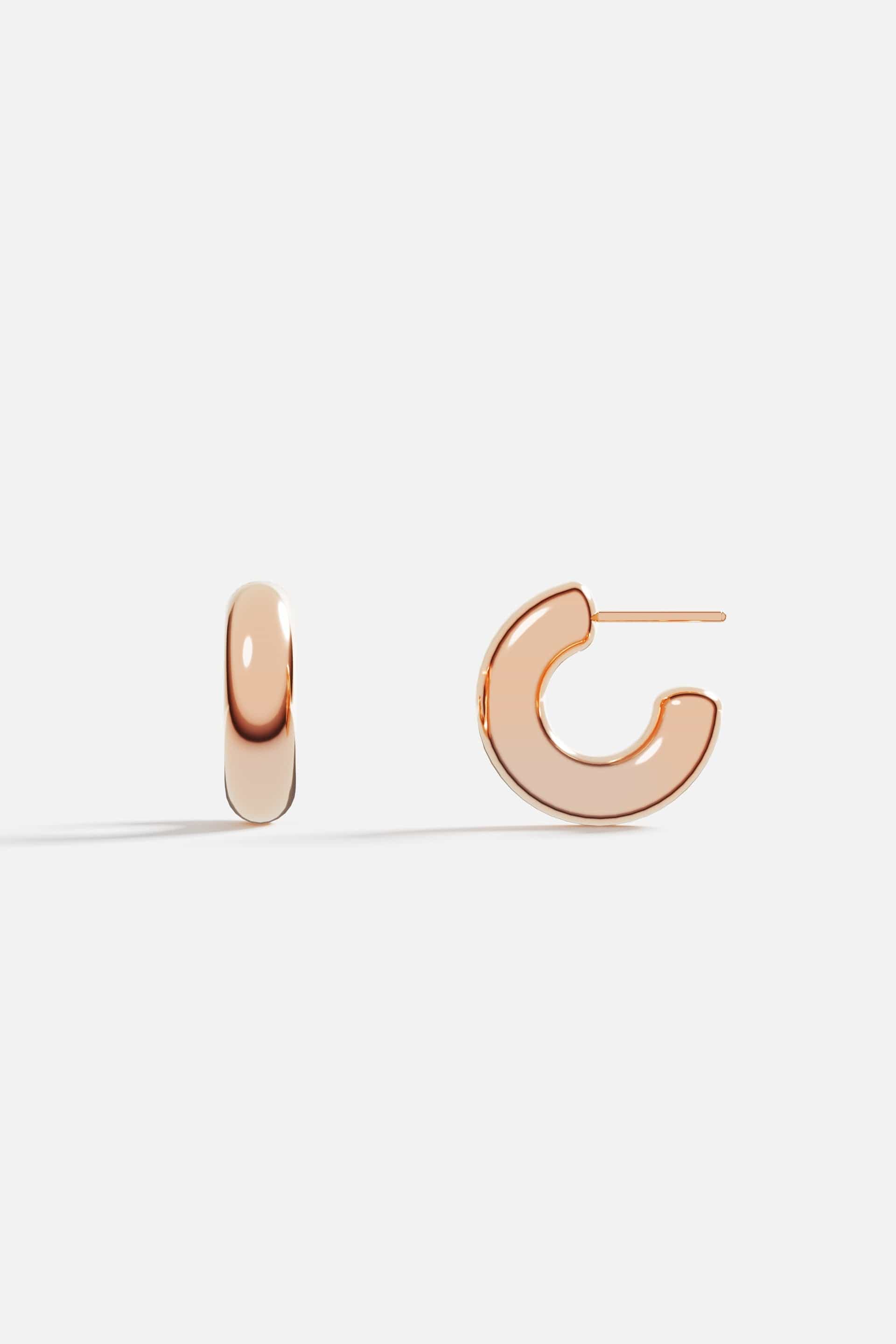 Bold Rose Gold Hoop Earrings