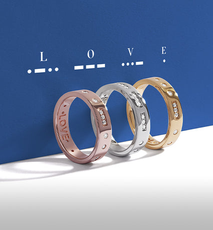 LOVE Morse Code Ring APM Monaco