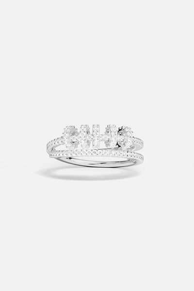 Double Piercing Ring, White Alloy | APM Monaco