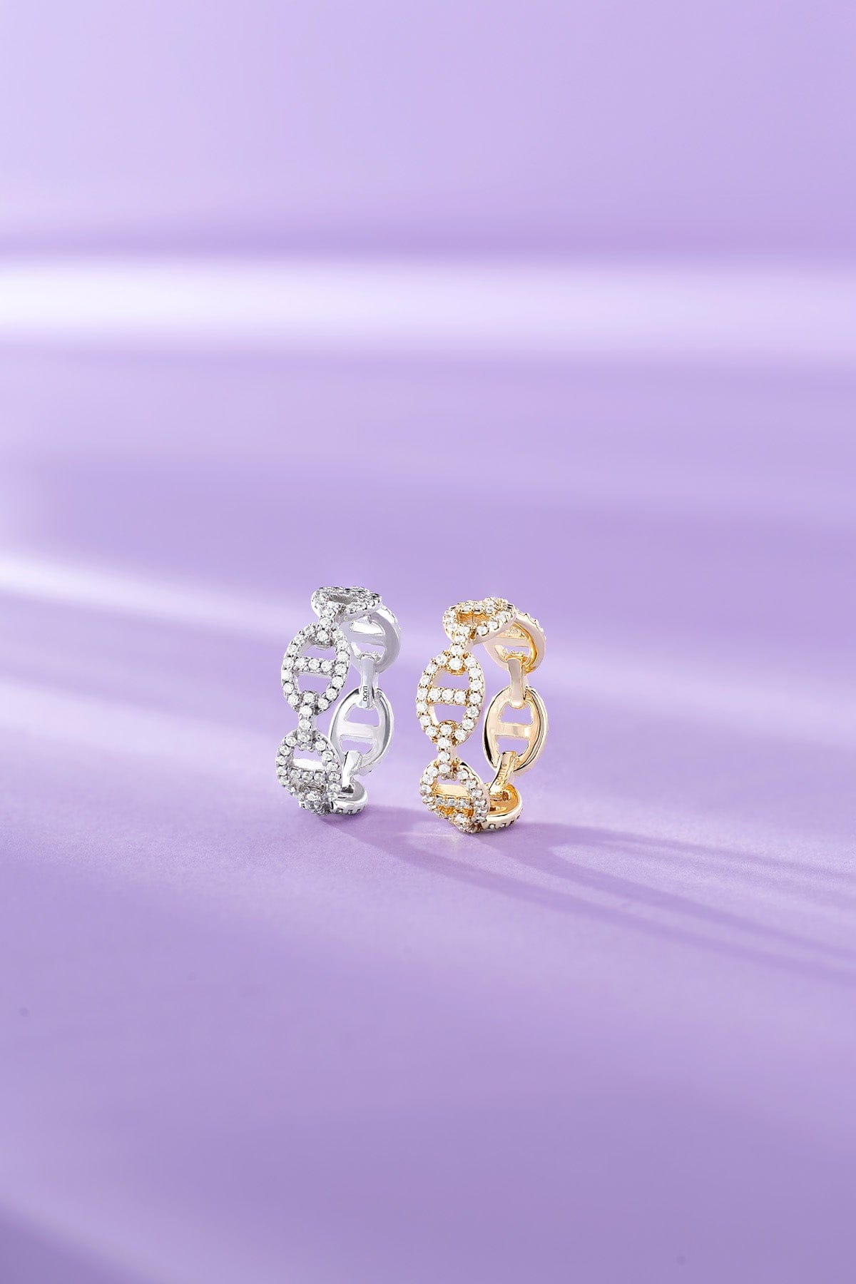 Maille Marine rings in silver and yellow gold tone