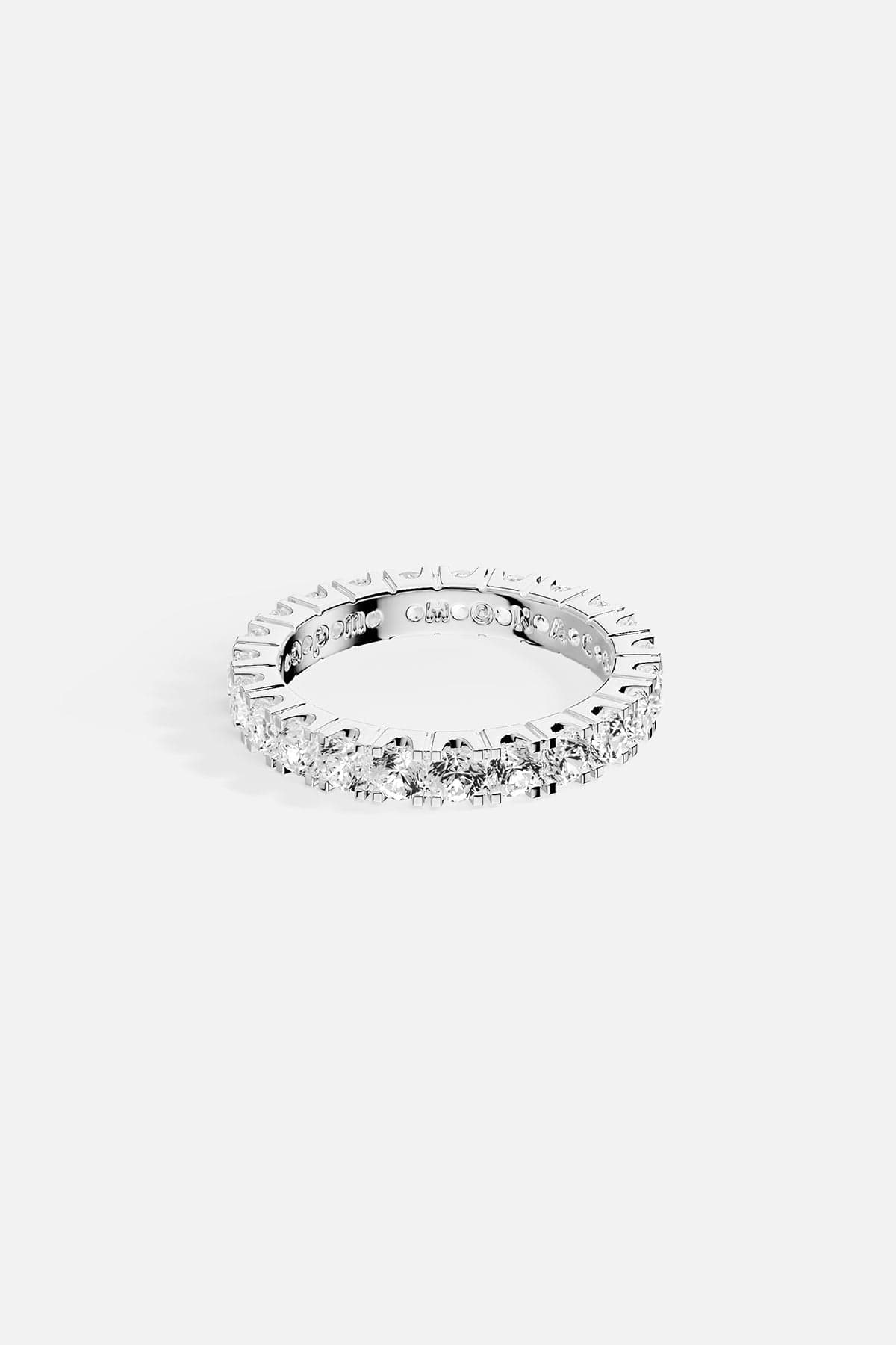 Rings APM Monaco pavé ring in white-silver tone with white cubic zirconia.