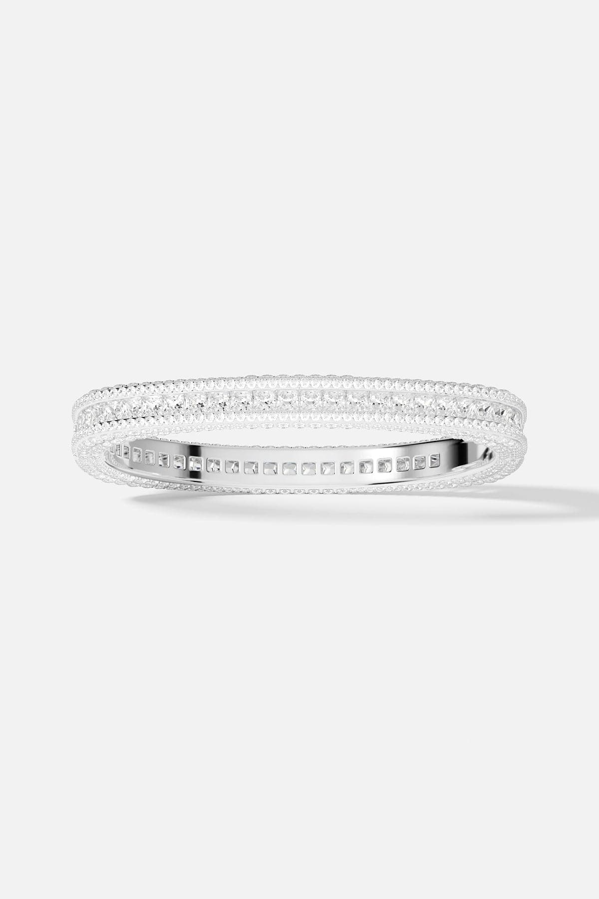 Bracelets APM Monaco pavé bangle with white Cubic zirconia.
