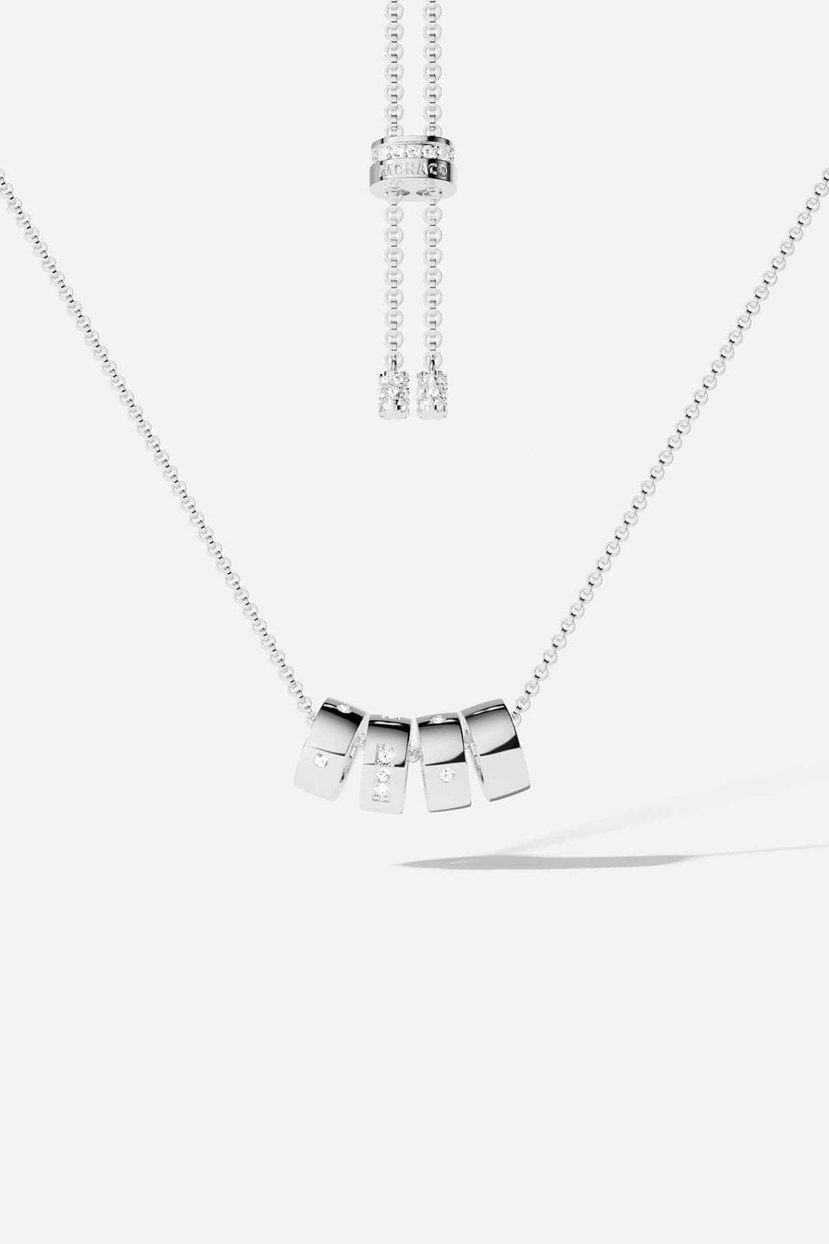 Morse LOVE Necklace, White Alloy | APM Monaco