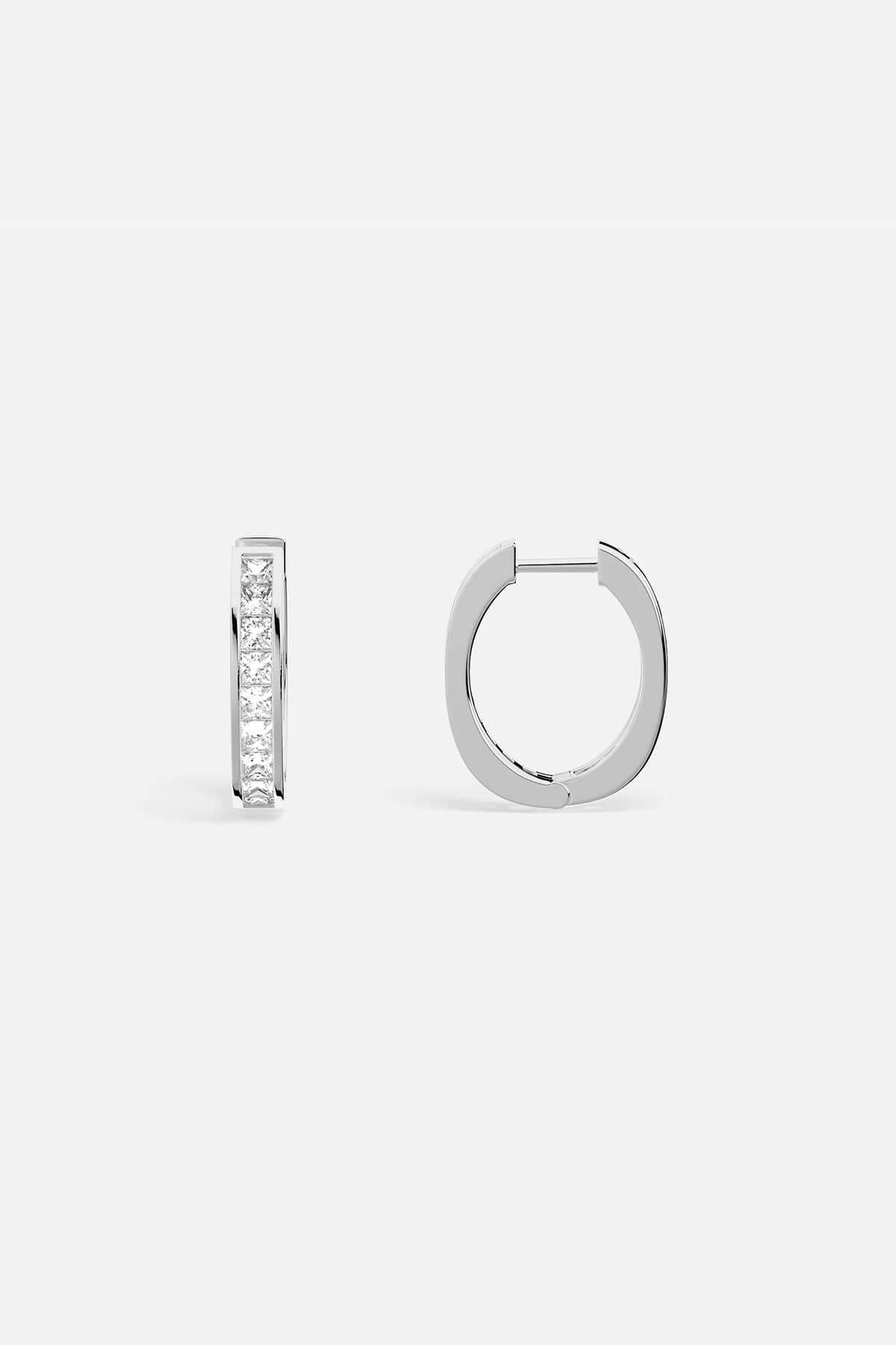 Lumière Hoop Earrings in silver tone - APM Monaco