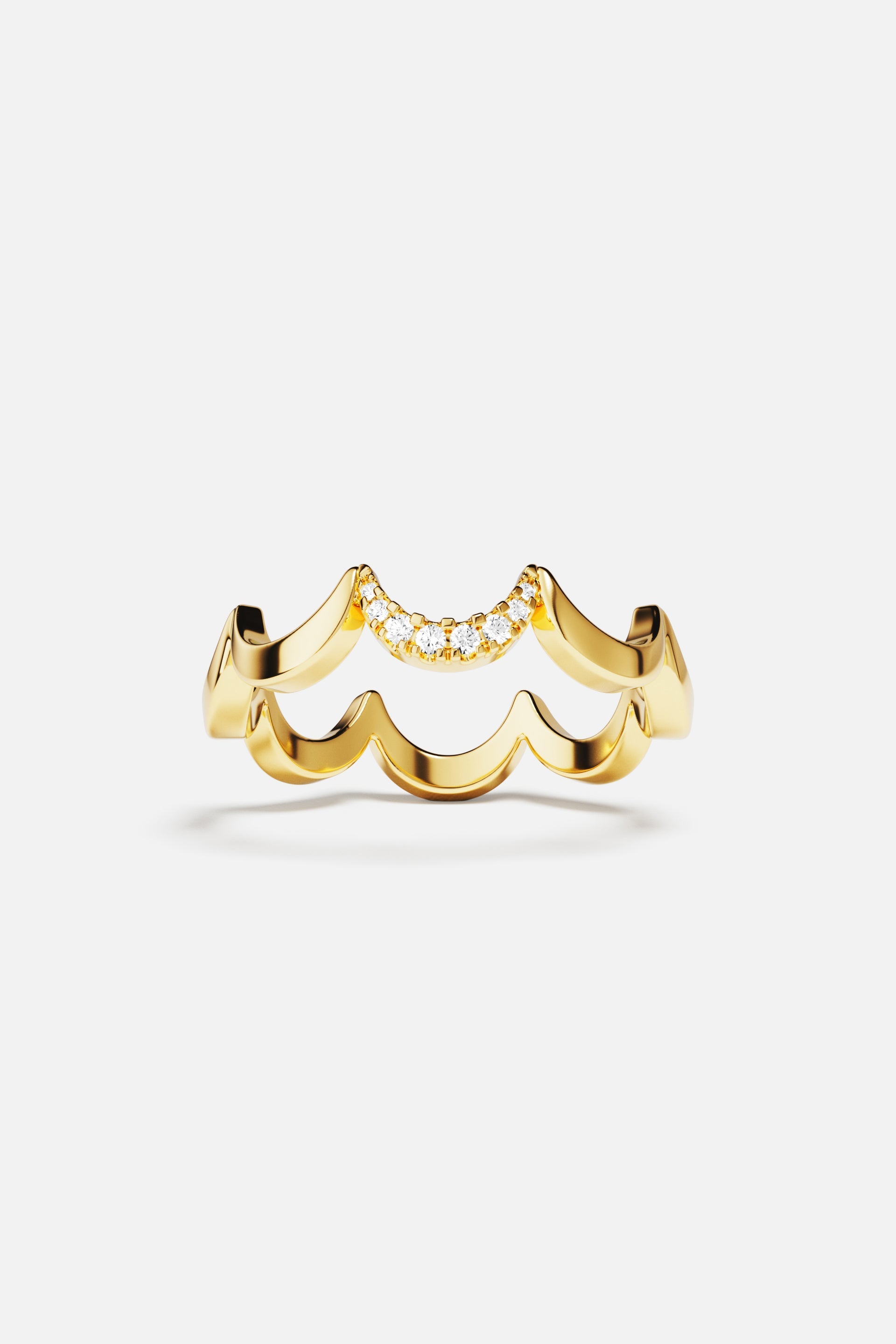 Anillo Ondulado De Oro