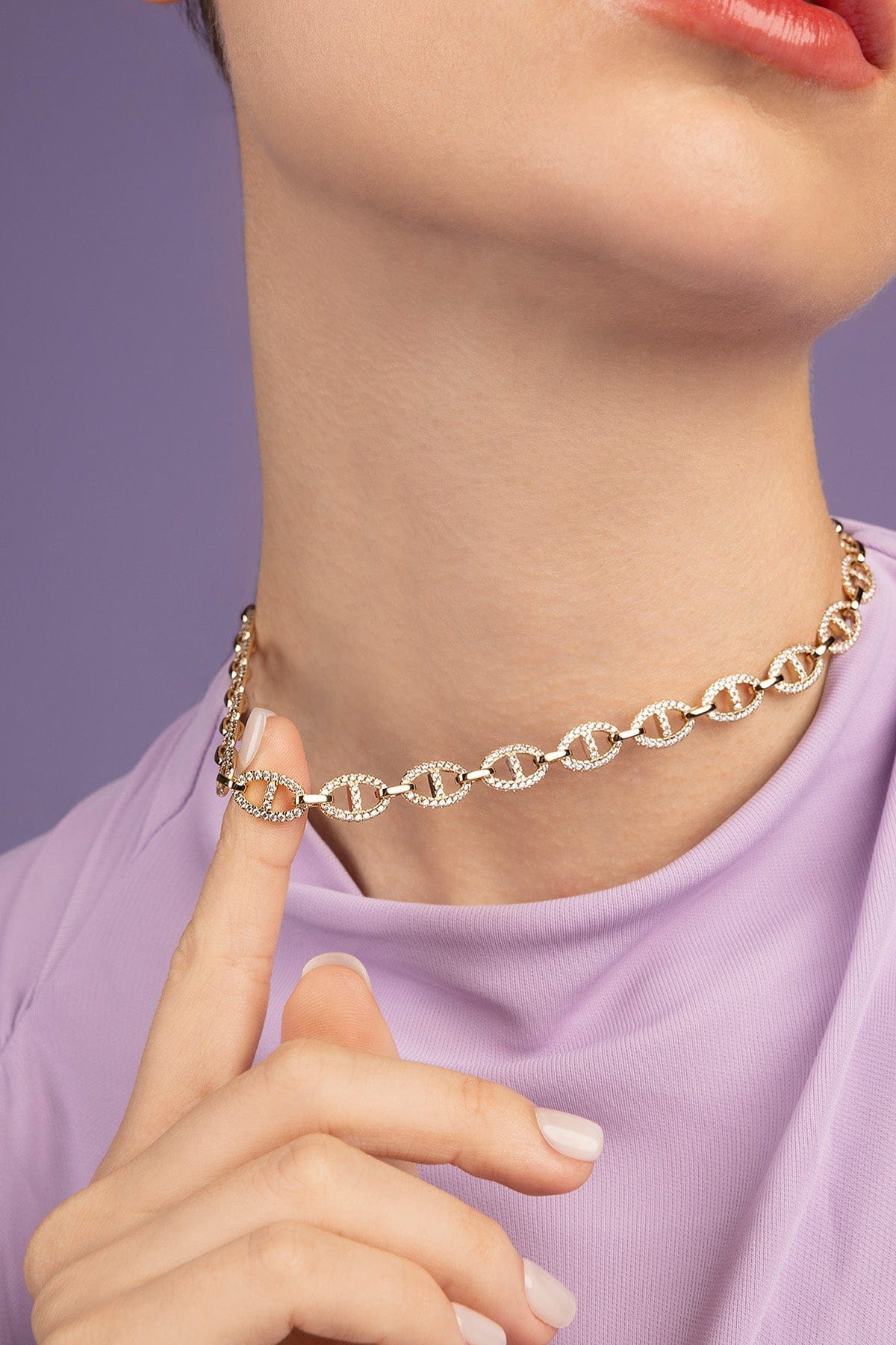 Maille Marine Chain Necklace, Yellow Gold | APM Monaco