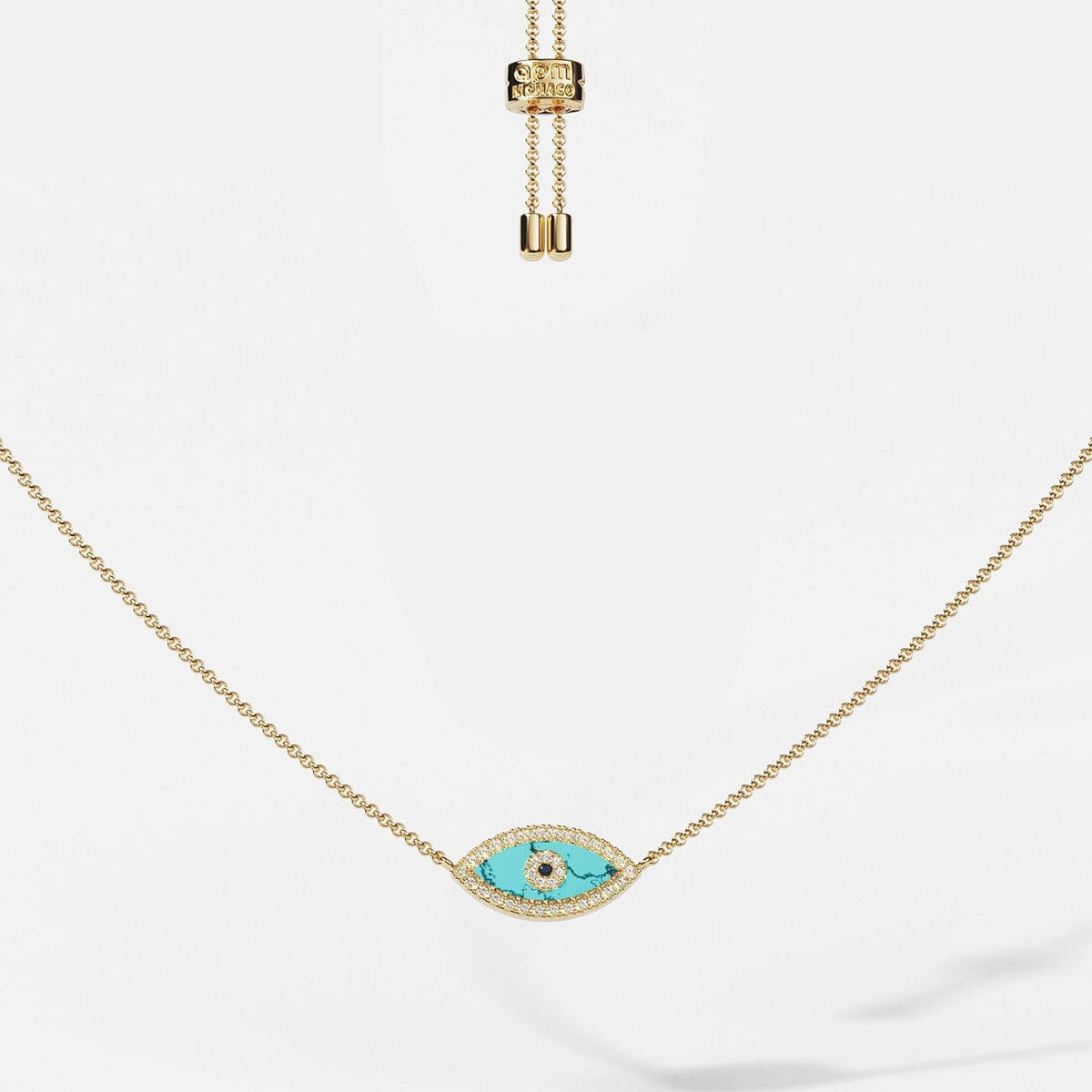Lucky Eye Adjustable Necklace 18k gold plated